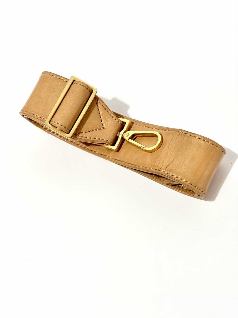 HAMMITT Daniel Strap In Toast Tan Brushed Gold Hardware GUC